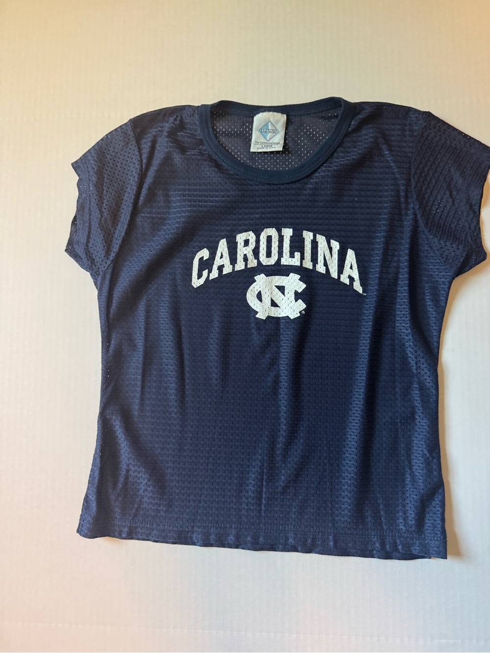 Navy Kids Short Sleeve Carolina Mesh Tee